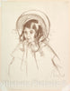 Art Print : Mary Cassatt - Sara Wearing Her Bonnet and Coat : Vintage Wall Art
