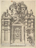 Art Print : Wendel Dietterlin, The Elder - Design for an Architectural Structure with a Hunting Theme, Plate 74 from Dietterlin's Architettura : Vintage Wall Art