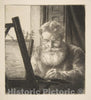 Art Print : Félix Bracquemond - Portrait of Edwin Edwards : Vintage Wall Art