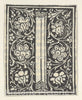 Art Print : Anonymous, Italian, 15th Century - Initial Letter I with Flowers : Vintage Wall Art