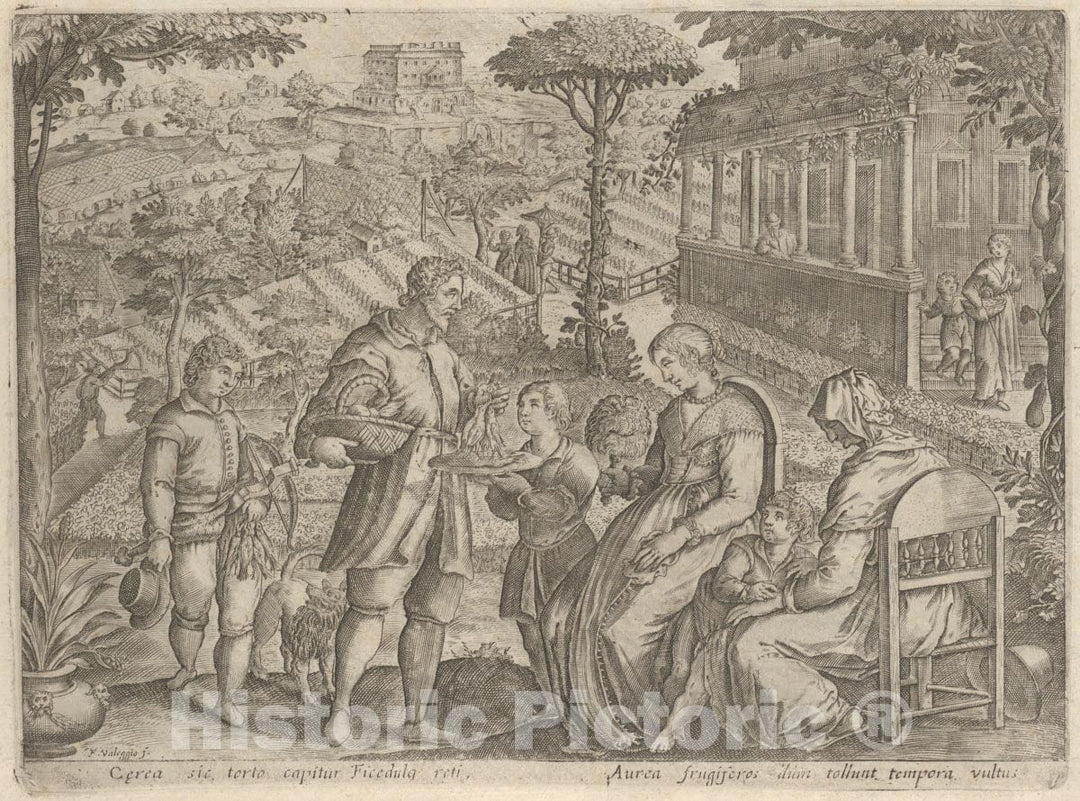 Art Print : Francesco Valesio - Eleven Bound Prints of Hunts : Vintage Wall Art