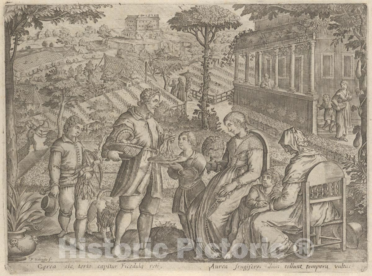 Art Print : Francesco Valesio - Eleven Bound Prints of Hunts : Vintage Wall Art
