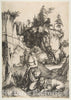 Art Print : Albrecht Dürer - Saint Jerome Penitent in The Wilderness : Vintage Wall Art