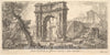 Art Print : Giovanni Battista Piranesi - Plate 24: Arch of Pola in Istria Near The Gate (Arco di Pola in Istria vicino alla Porta) : Vintage Wall Art