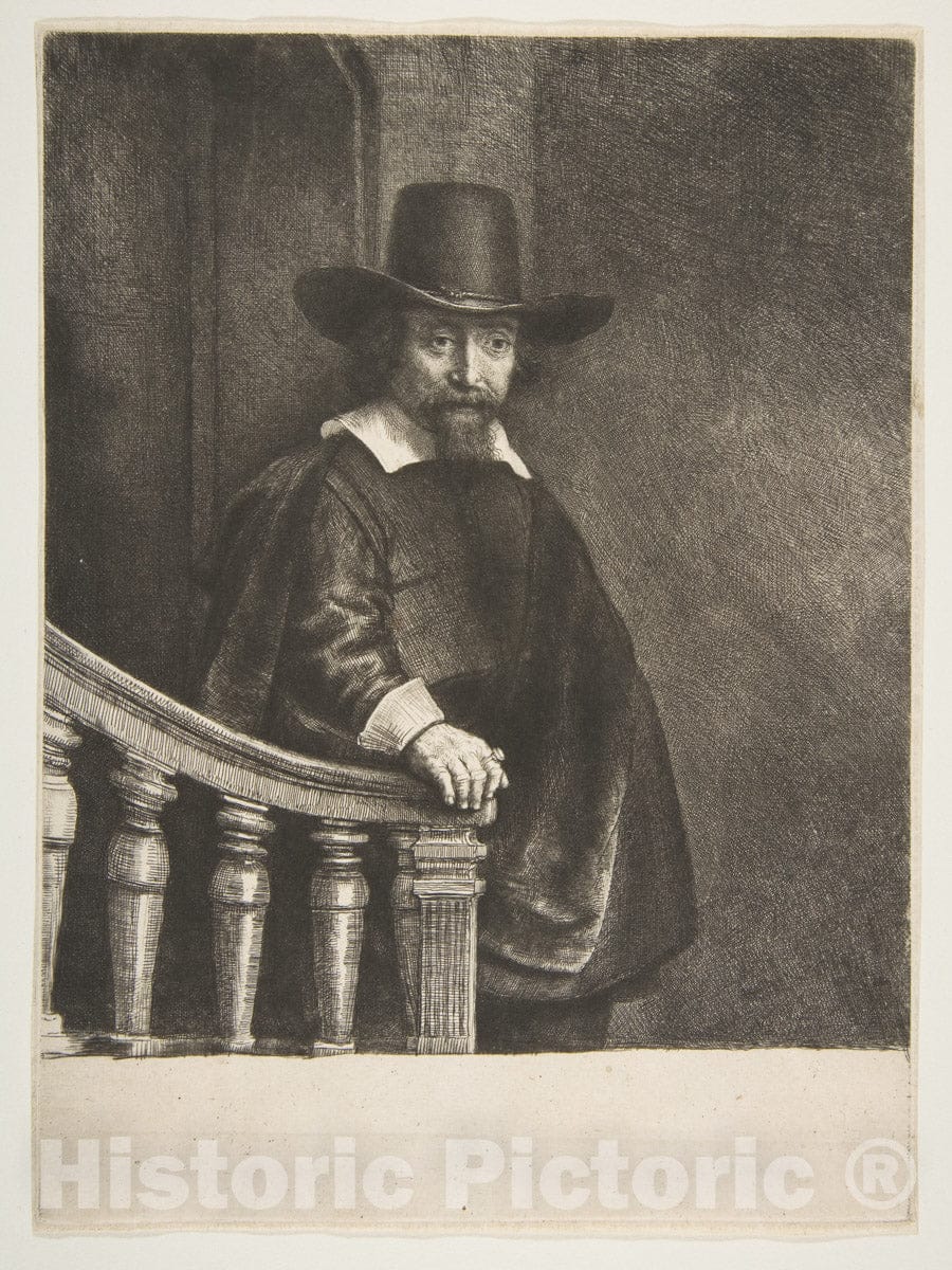 Art Print : Rembrandt (Rembrandt Van Rijn) - Ephraim Bueno, Jewish Physician 1 : Vintage Wall Art