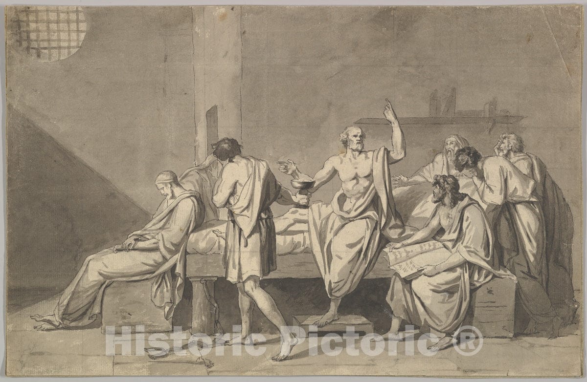 Art Print : Jacques Louis David - The Death of Socrates 2 : Vintage Wall Art