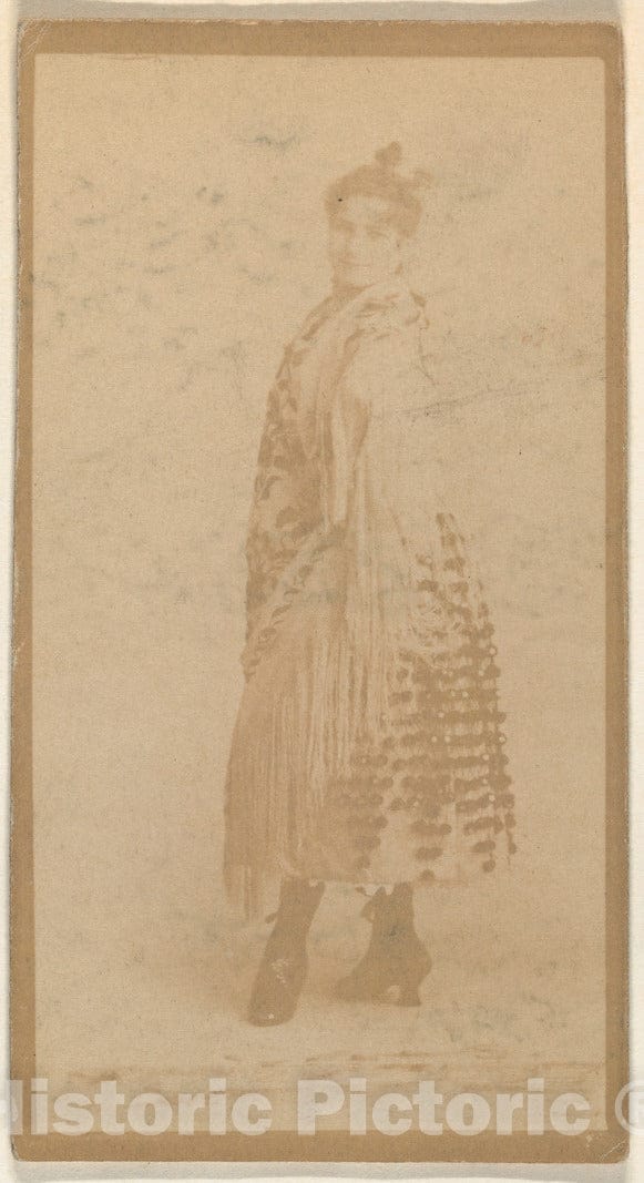 Photo Print : Standing Actress Wrapped in Shawl, from The Actresses Series (N668) : Vintage Wall Art