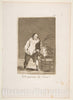 Art Print : Goya - Plate 18 from 'Los Caprichos':and his House is on fire (Ysele quema la Casa.) : Vintage Wall Art