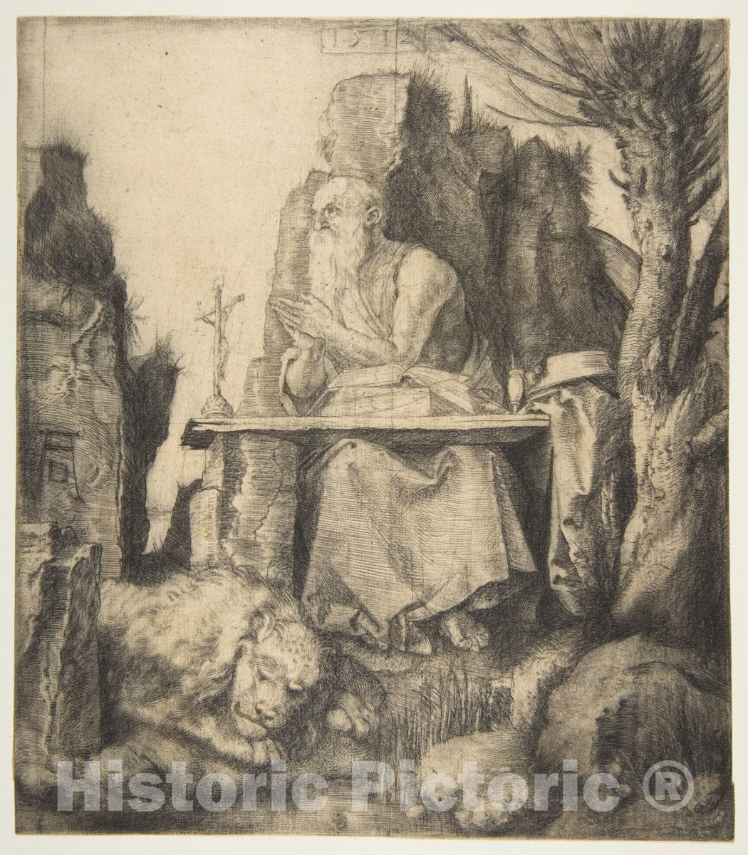Art Print : Albrecht Dürer - Saint Jerome by The Pollard Willow - 430060 : Vintage Wall Art