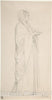 Art Print : Hippolyte Flandrin - Standing Female Saint : Vintage Wall Art