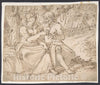 Art Print : Netherlandish, 16th Century - Judah Giving Tamar his Staff and Bracelets : Vintage Wall Art