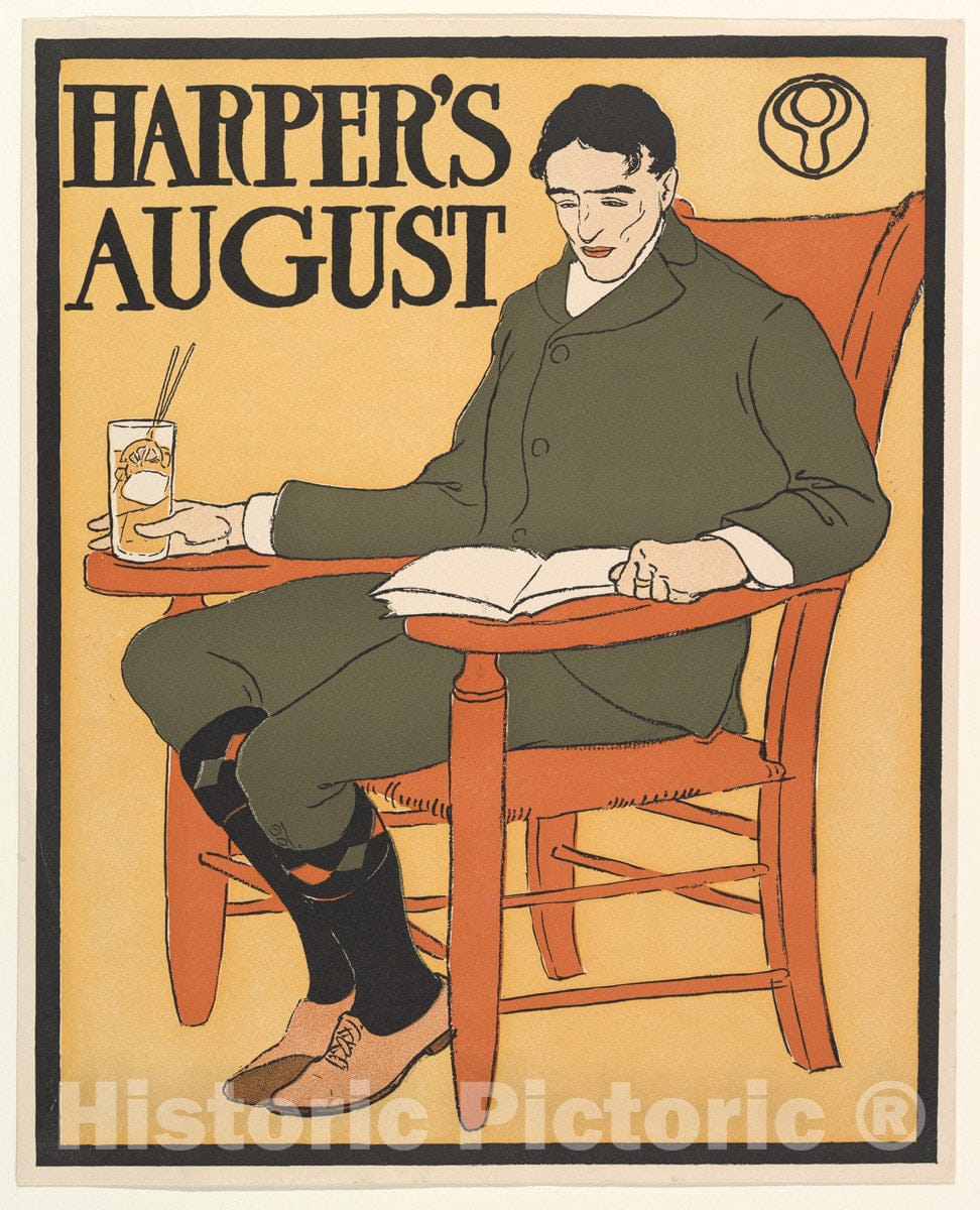 Art Print : Edward Penfield - Harper's: August 2 : Vintage Wall Art