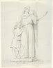 Art Print : John Gibson - Sketch of One Statue:Guardian Angel : Vintage Wall Art