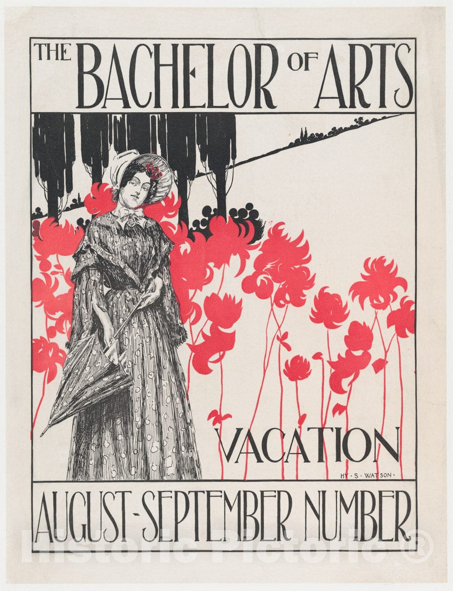 Art Print : Henry Sumner Watson - The Bachelor of Arts: Vacation, August-September No. : Vintage Wall Art