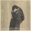 Art Print : Edvard Munch - The Kiss IV : Vintage Wall Art