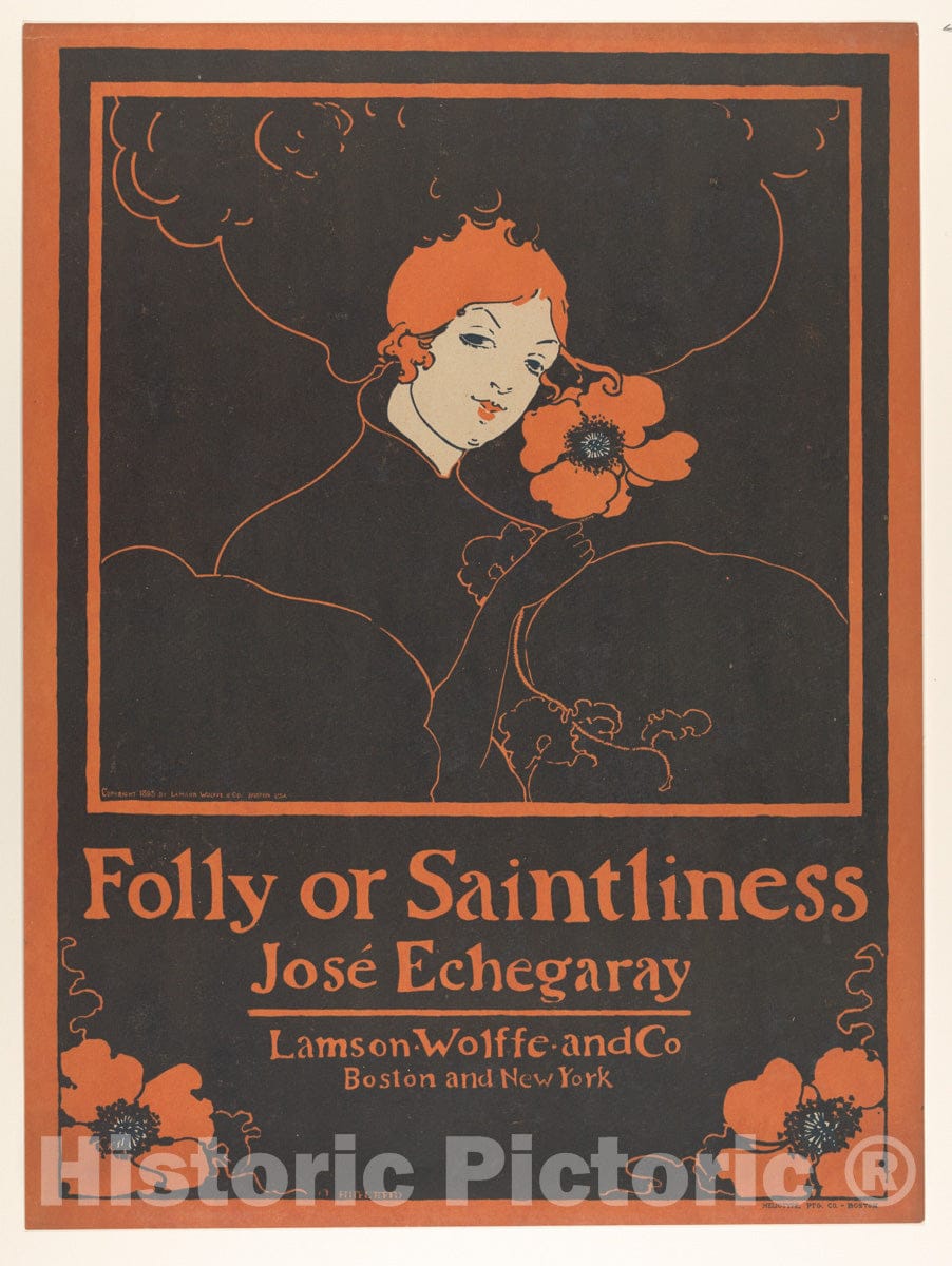 Art Print : Ethel Reed - Folly or Saintliness : Vintage Wall Art