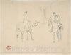 Art Print : Henri de Toulouse-Lautrec - A Woman and a Man on Horseback : Vintage Wall Art