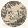 Art Print : Baron Dominique Vivant Denon - Adam and Eve Expelled from Paradise : Vintage Wall Art
