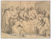 Art Print : Johannes Riepenhausen - The Death of Raphael : Vintage Wall Art