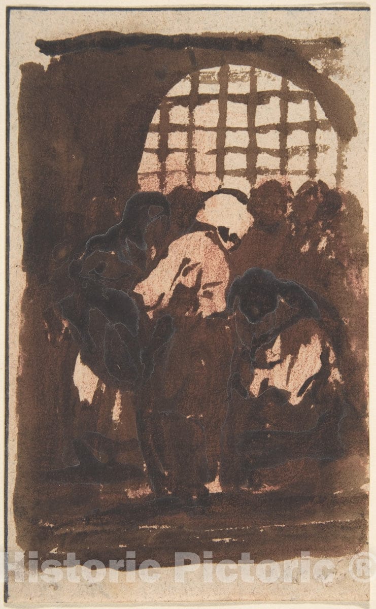 Art Print : Goya - Prisoners : Vintage Wall Art