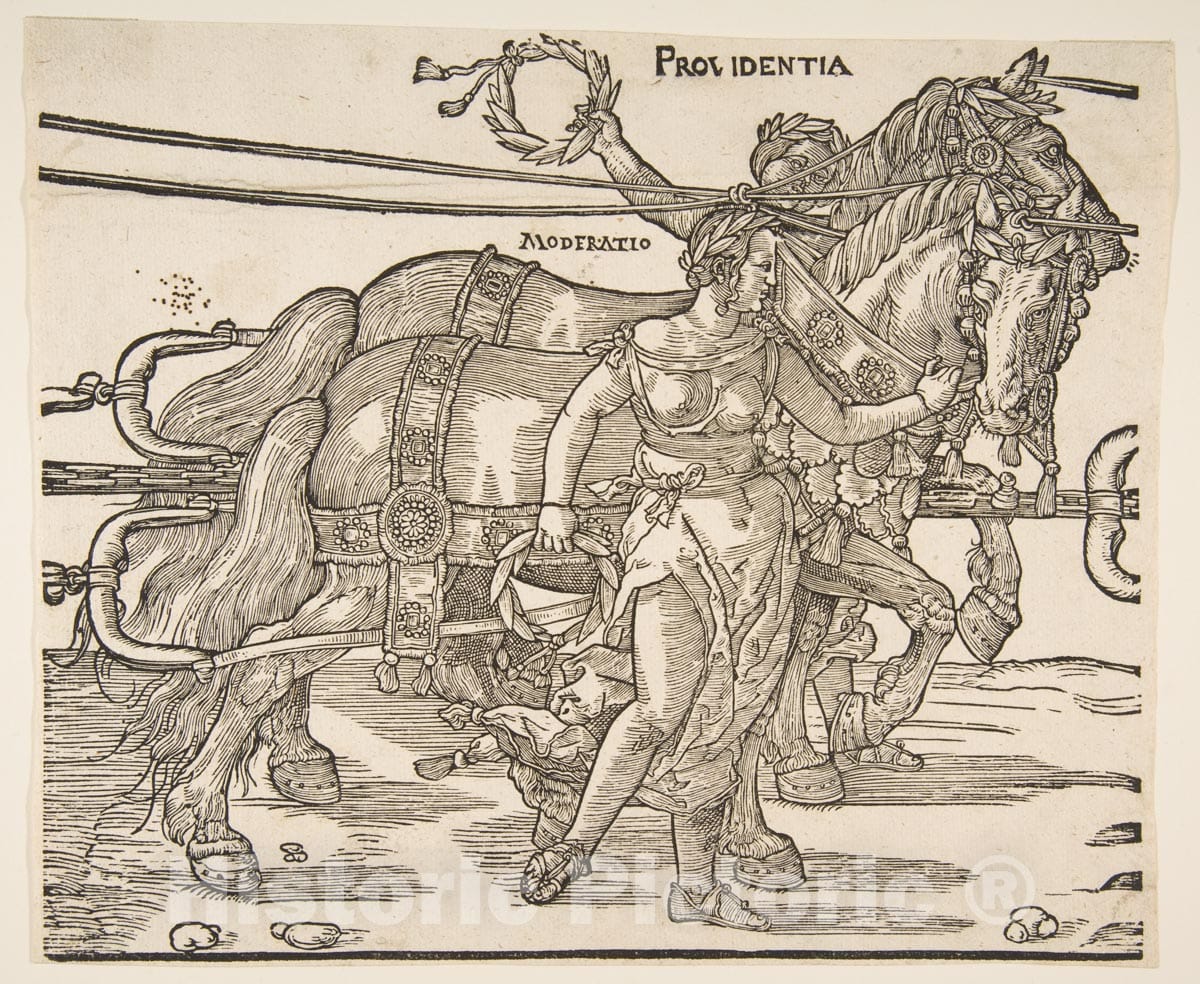 Art Print : Albrecht Dürer - The Great Triumphal Car Third Sheet : Vintage Wall Art