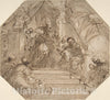 Art Print : Valerio Castello - Presentation of The Virgin in The Temple : Vintage Wall Art