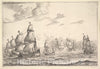 Art Print : Reinier Nooms, Called Zeeman - Naval Battle Scene : Vintage Wall Art