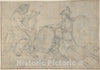 Art Print : Eustache Le Sueur - Minerva Presenting Two Portraits to Apollo : Vintage Wall Art