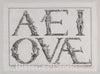 Art Print : Martin Engelbrecht - Alphabet Letters (5 Vowels) : Vintage Wall Art