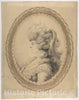 Art Print : Joseph Jean Bernard - Portrait of Madame Dugazon as Nina : Vintage Wall Art