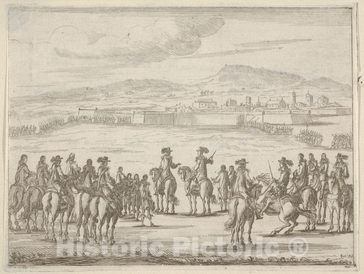 Art Print : Francesco I d'Este Liberates The City of Turin and Leaves it in The Hands of The Duke of Savoy - Artist: Bartolomeo Fenice (Fenis) - 1659 : Vintage Wall Art
