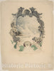 Art Print : French, 19th Century - Ornamental Marine cartouche : Vintage Wall Art