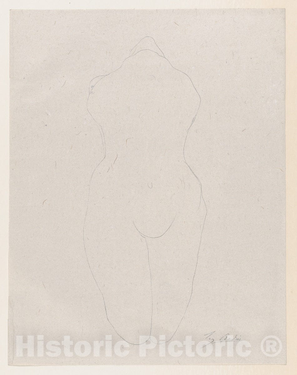 Art Print : Auguste Rodin - Frontispiece for Le Jardin des Supplices 1 : Vintage Wall Art