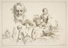 Art Print : François Boucher - Sheet of Sketches - 431227 : Vintage Wall Art