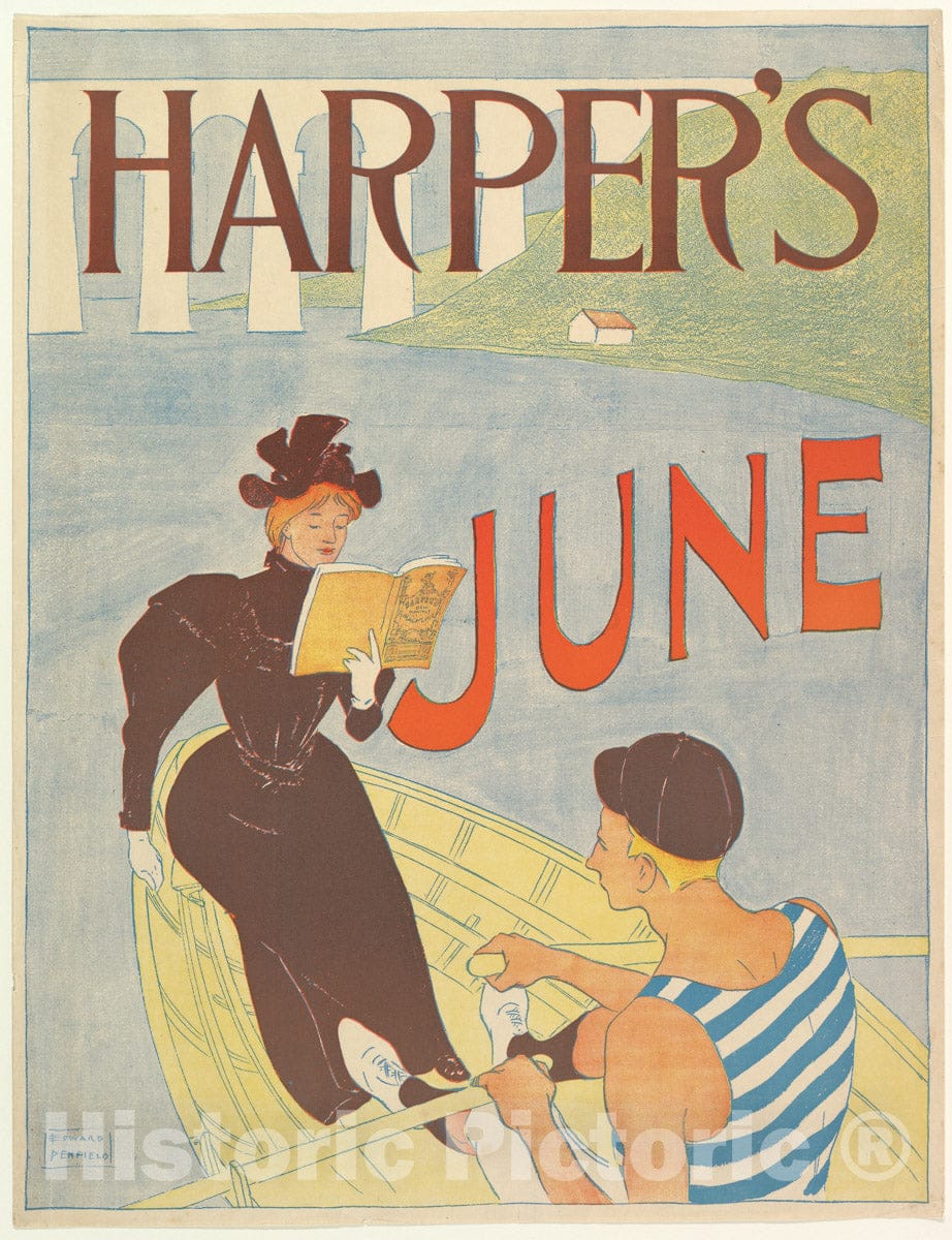 Art Print : Edward Penfield - Harper's: June 3 : Vintage Wall Art