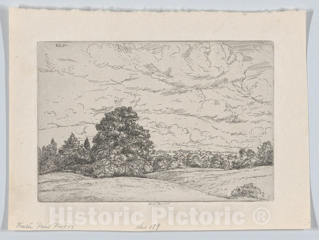Art Print : Ernest Haskell - Foster Point Fields : Vintage Wall Art