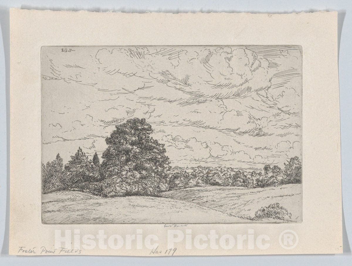 Art Print : Ernest Haskell - Foster Point Fields : Vintage Wall Art