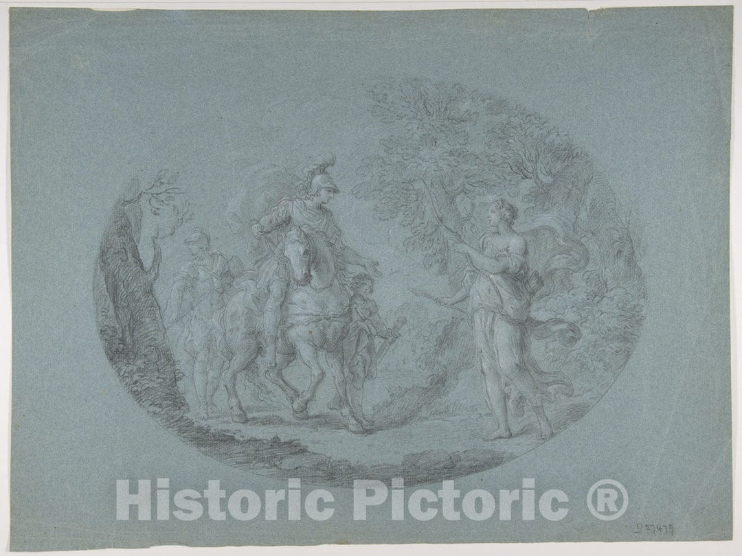Art Print : Stefano Pozzi - Venus Disguised as a Huntress Appears to Aeneas (Aeneid I: 305 ff.) : Vintage Wall Art