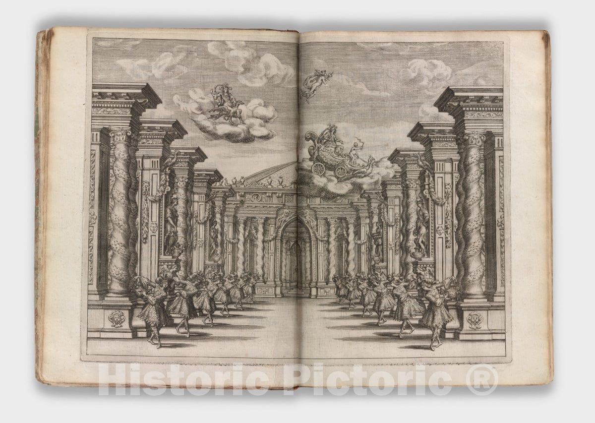 Art Print : Ercole in Tebe, Festa Teatrale rappresentata in Firenze per le reali Nozze - Artist: Giovanni Andrea Moniglia - Created: 1661 : Vintage Wall Art