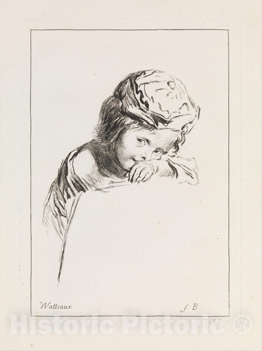 Art Print : Antoine Watteau - Figures de Differents caracteres, de Paysages .Volume I : Vintage Wall Art