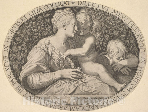 Art Print : Aegidius Sadeler II - Madonna and Child : Vintage Wall Art