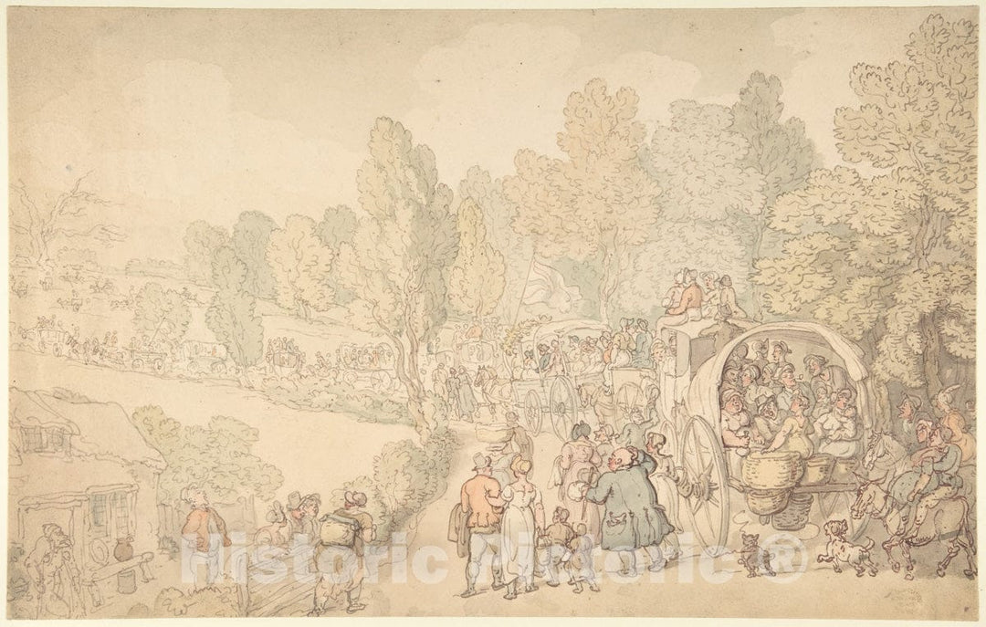 Art Print : Thomas Rowlandson - Fairlop Fair, Essex : Vintage Wall Art