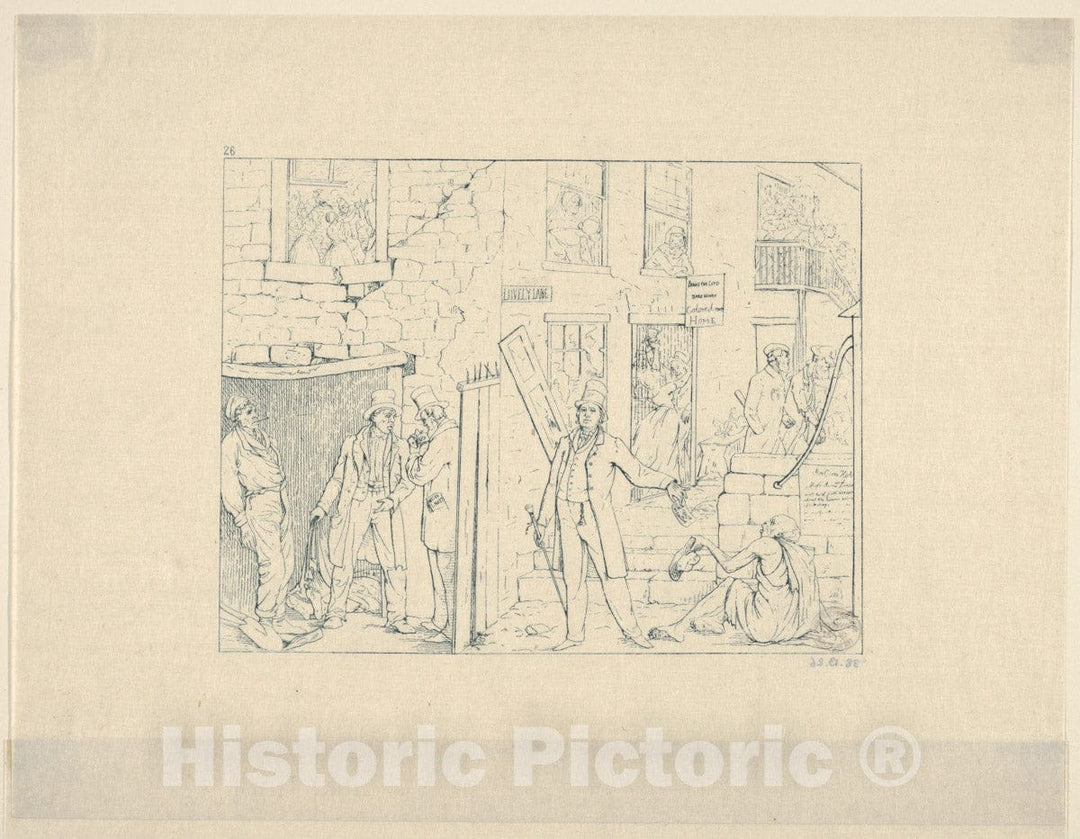 Art Print : Adalbert John Volck - Free Negroes in The North (from Confederate War Etchings) : Vintage Wall Art