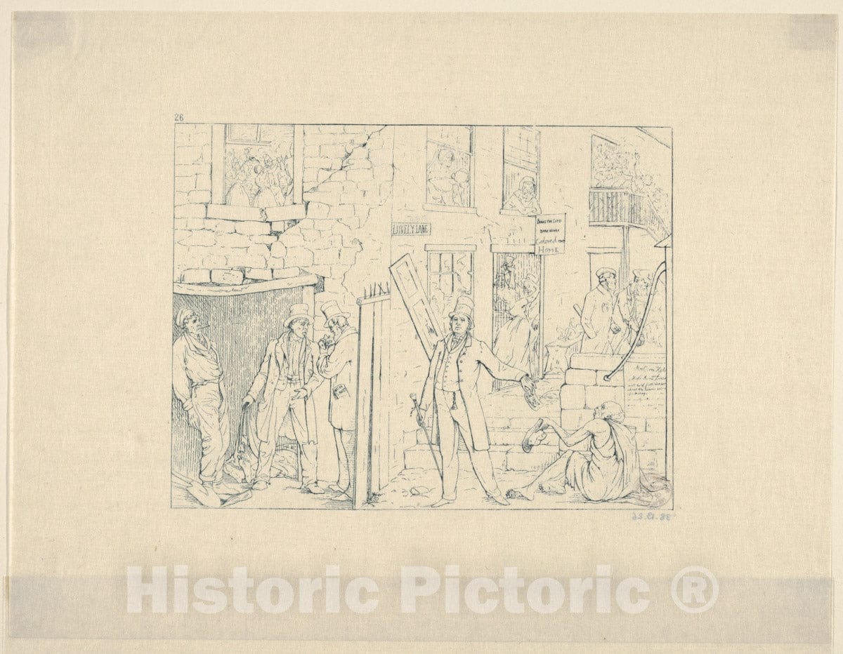 Art Print : Adalbert John Volck - Free Negroes in The North (from Confederate War Etchings) : Vintage Wall Art