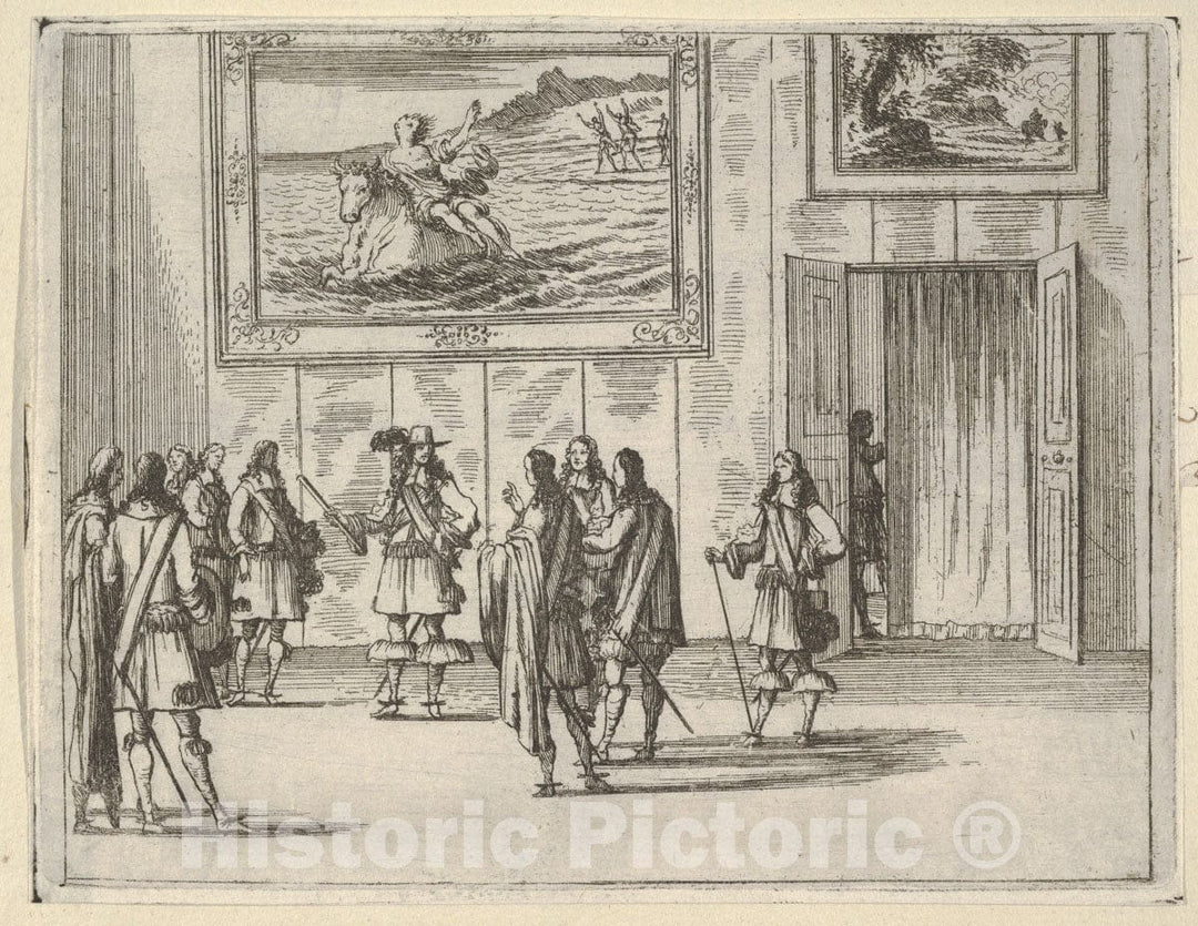 Art Print : Francesco I d'Este Receives The General of The French King's Army in Italy - Artist: Bartolomeo Fenice (Fenis) - Created: 1659 : Vintage Wall Art