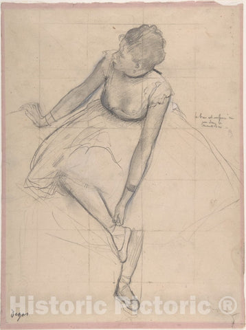 Art Print : Edgar Degas - Dancer Adjusting Her Slipper : Vintage Wall Art