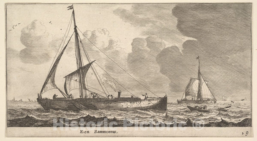Art Print : Reinier Nooms, Called Zeeman - EEN Samoureus : Vintage Wall Art