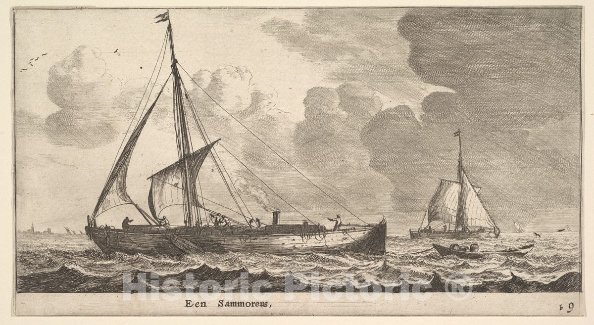 Art Print : Reinier Nooms, Called Zeeman - EEN Samoureus : Vintage Wall Art