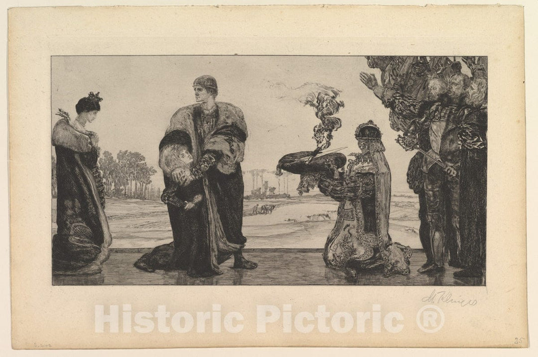 Art Print : Max Klinger - Herrscher, from The Series Vom Tode Zweiter Teil 1 : Vintage Wall Art
