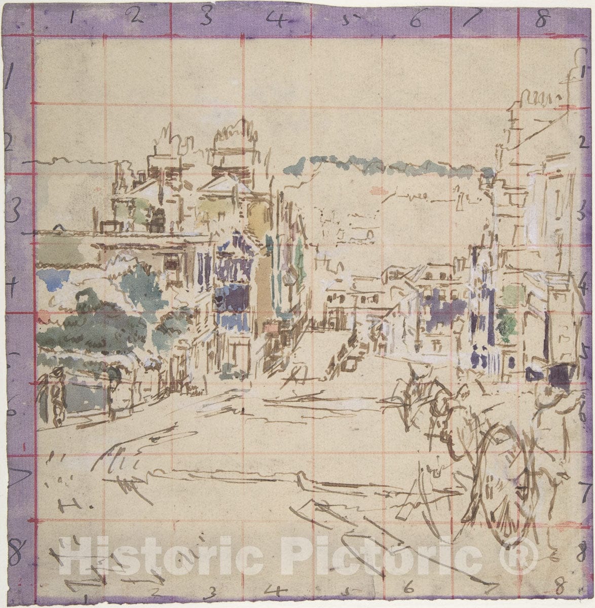 Art Print : Walter Richard Sickert - Entry Hill, Belvedere : Vintage Wall Art